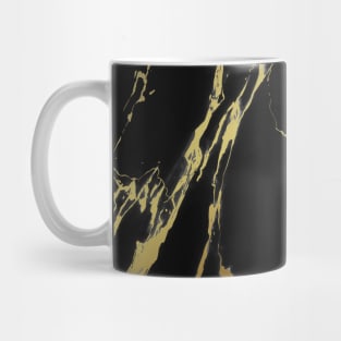 Black Marbling Effect Gold Design Mug